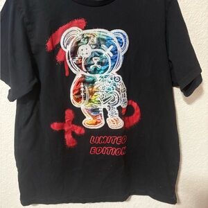 Limited Edition Kids' Black Tee with Vibrant Bear Design